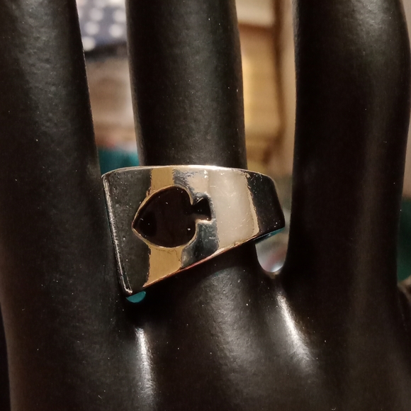 Ace Of Spade Card Ring Size 61/2 - Picture 3 of 3